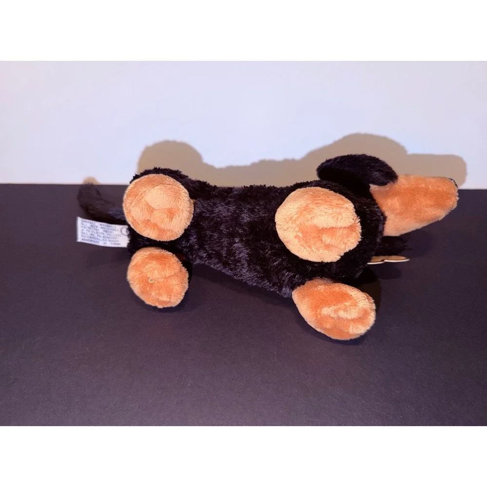 Aurora Dachshund Plush Black Tan Wiener Dog Stuffed Animal Toy 11